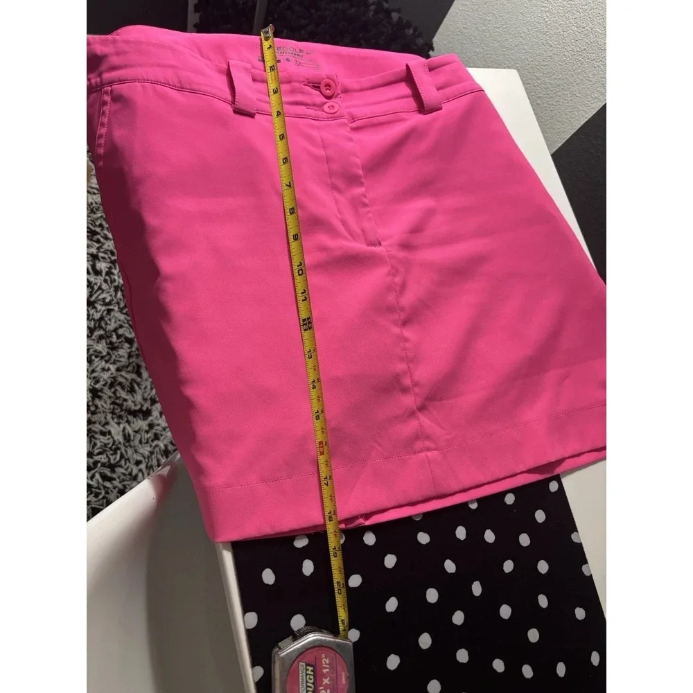 Nike 14 Golf Tour‎  Performance Womens zip Skort Pockets Logo Hot Pink Sporty